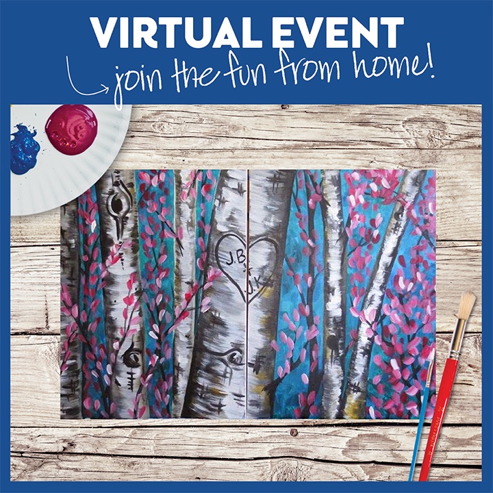 Virtual Date Night - 2 canvases become one painting!